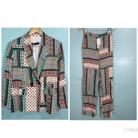 Zara Multicolor Patterned Jacket - Picture 2 of 11